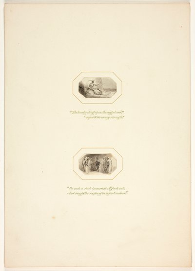 Studie för en plansch ur The Task av Thomas Stothard