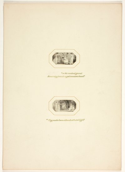 Studie für eine Platte aus The Task av Thomas Stothard