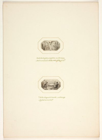 Studie für eine Platte aus The Task av Thomas Stothard