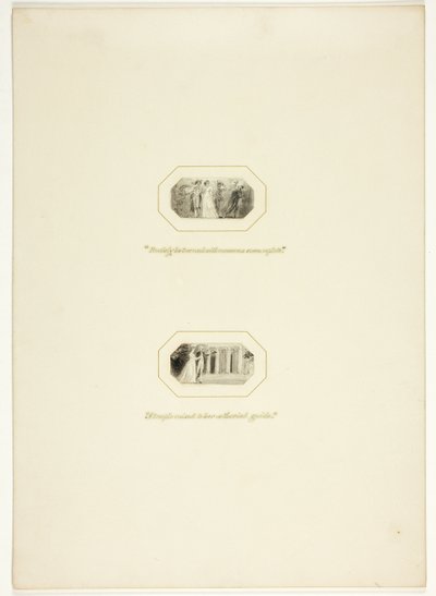 Studera för en tallrik från The Triumphs of Temper, i Royal Engagements Pocket Book från 1796 av Thomas Stothard