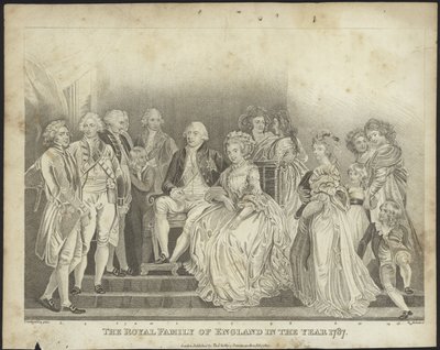 Den kungliga familjen i England år 1787 av Thomas Stothard