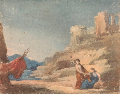 Figurer bland ruiner på kullen av Thomas Sully