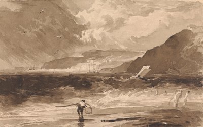 Lyme Regis, Dorsetshire, en squall av Thomas Sully