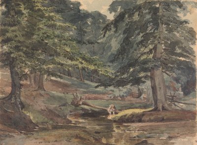 Skogbevuxen flodscen av Thomas Sully