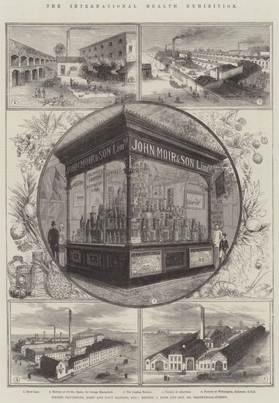 Den internationella hälsoutställningen, konserverade proviant, armé- och marineransoner, etc, Messers J Moir and Son, 148, Leadenhall-Street av Thomas Sulman