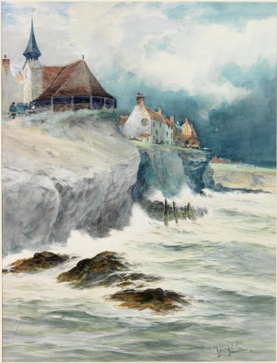 Cullercoats (penna, wc & kroppsfärg på papper) av Thomas Swift Hutton