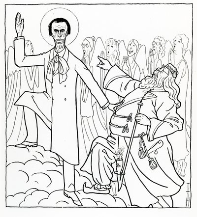 Karikatyr av Rudolf Steiner, illustration från 