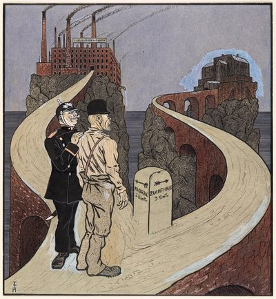 Lösningen på den sociala frågan, Simplicissimus III/27 av Thomas Theodor Heine