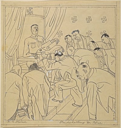 anpassa börsen; Simplicissimus XXXV/36, 1930 av Thomas Theodor Heine