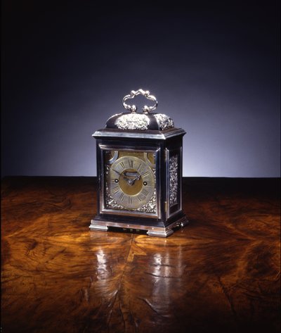 Miniatyr slående klocka, nr. 222, ca 1695 (silver och ebenholts) (se även 834229-32) av Thomas Tompion