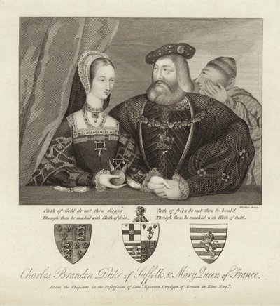 Charles Brandon hertig av Suffolk och Mary drottning av Frankrike av Thomas Trotter
