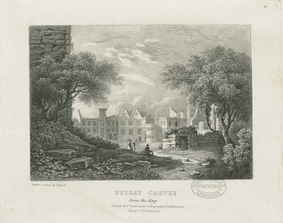 Dudley Castle - The Keep: litografi och [1800-talet] av Thomas Underwood