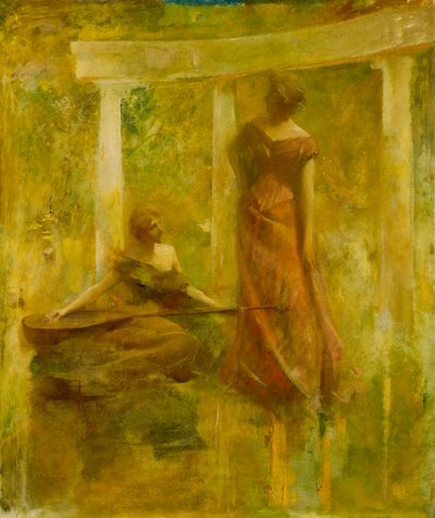 Musik, ca. 1895. av Thomas Wilmer Dewing