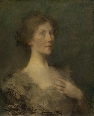 Porträtt av en dam, ca. 1895. av Thomas Wilmer Dewing