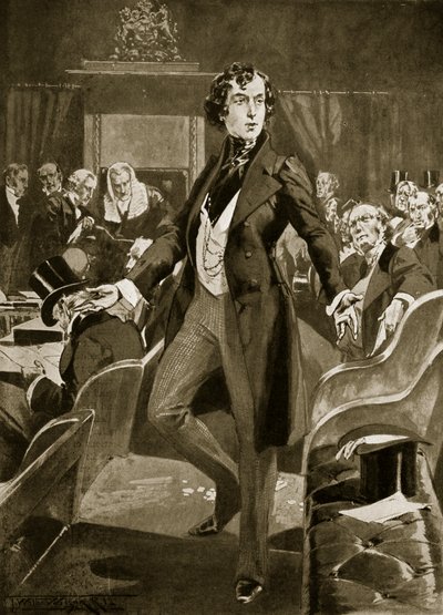 Disraelis första tal i Commons, illustration från 