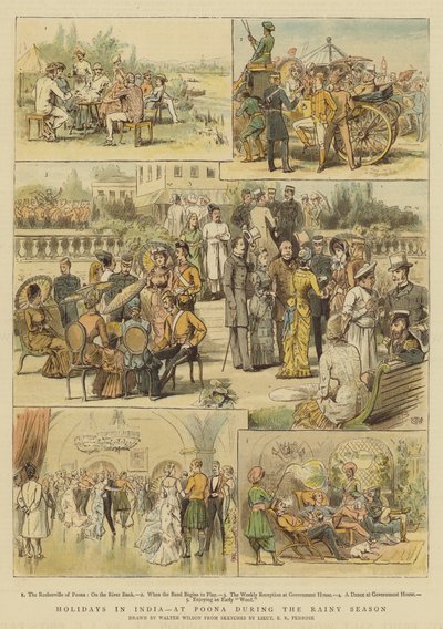 Semester i Indien, vid Poona under regnperioden (chromolitho) av Thomas Walter Wilson