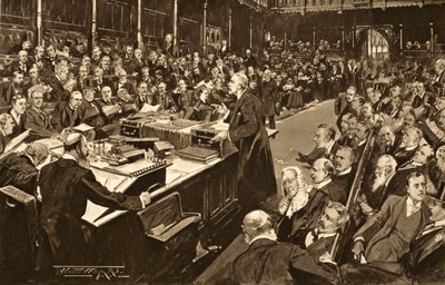 Lords and Commons som tog emot Hans Majestäts preliminära förklaring, från 