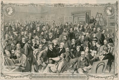 Medlemmarna i Institutet för akvarellmålare (gravyr) av Thomas Walter Wilson