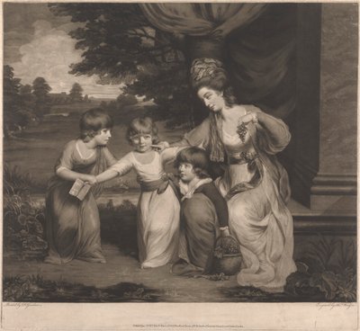 Lady Rushout och hennes barn av Thomas Watson