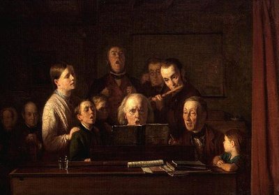 Öva inför en bykonsert av Thomas Webster