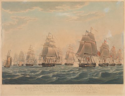 Nederlag för den franska och italienska eskadern av Thomas Whitcombe