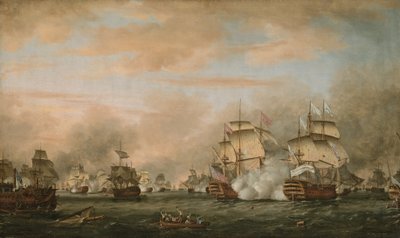 Slaget vid Saintes, 9-12 april 1782 av Thomas Whitcombe
