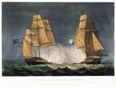"Kapningen av det franska fartyget "La Nereide" den 21 december av Thomas Whitcombe