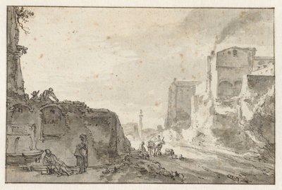 Italiensk stadsbild av Thomas Wijck