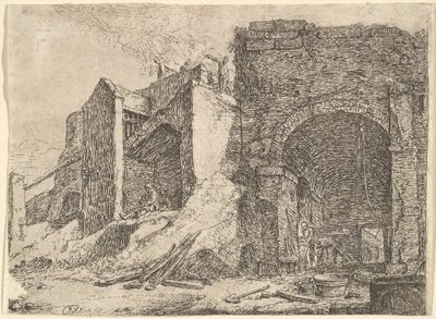 Smedjan, 1600-talet. av Thomas Wijck