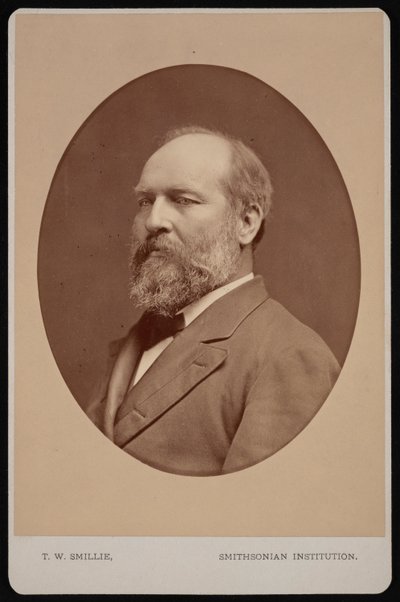 Porträtt av James Abram Garfield 1831-1881, juni 1880. av Thomas William Smillie