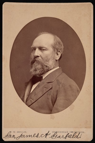 Porträtt av James Abram Garfield 1831-1881, juni 1880. av Thomas William Smillie
