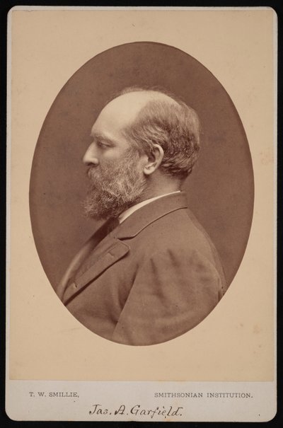 Porträtt av James Abram Garfield 1831-1881, juni 1880. av Thomas William Smillie