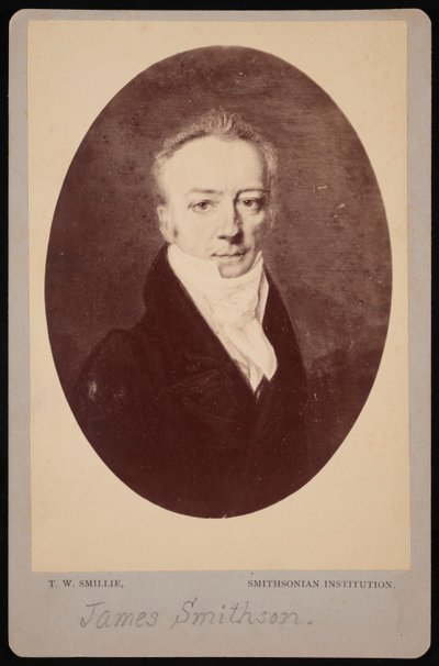 Porträtt av James Smithson 1765-1829, 1816 fotograferat 1870-talet. av Thomas William Smillie