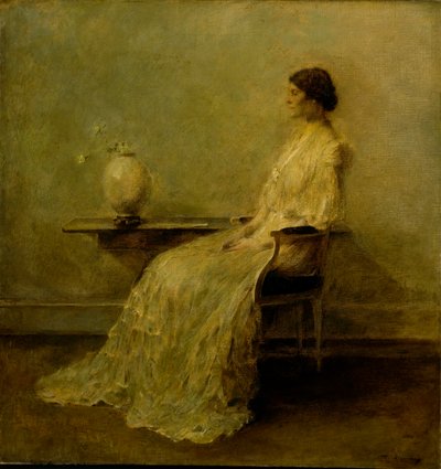 Damen i vitt (nr 2) av Thomas Wilmer Dewing