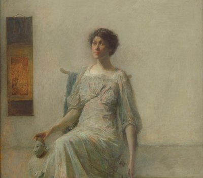 Dam med en mask, 1911 av Thomas Wilmer Dewing