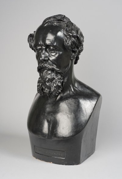 Kopia av en byst av Charles Dickens av Thomas Woolner