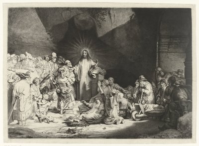 Predikar Kristus (The Hundred Guilder Print) av Thomas Worlidge