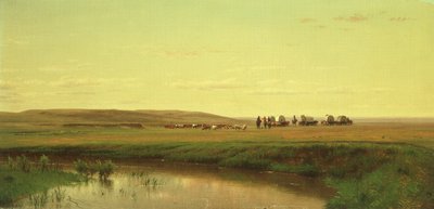 Ett vagnståg på slätten av Thomas Worthington Whittredge