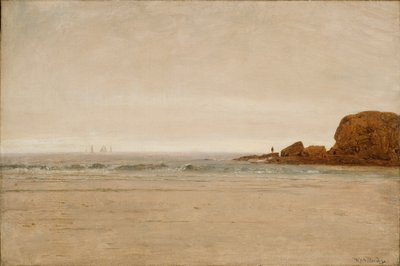 Strand och klippor 1870 (olja på duk) av Thomas Worthington Whittredge
