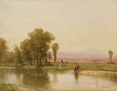 Läger vid floden Platte, 1865 av Thomas Worthington Whittredge