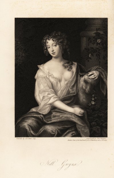 Nell Gwyn, Restoration-skådespelerska, älskare av Earl of Rochester, länge älskarinna till kung Charles II av England av Thomas Wright