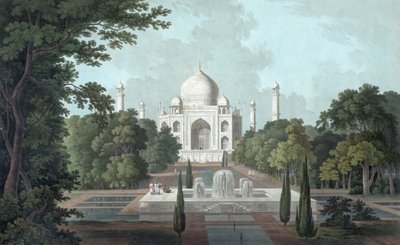 Utsikt över Taj Mahal av Thomas und William Daniell