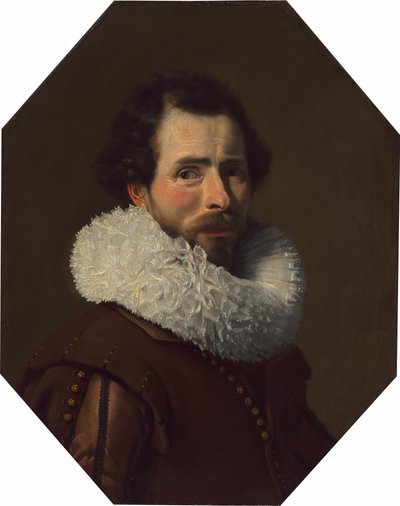 Porträtt av en gentleman som bär en snygg ruffa av Thomas de Keyser