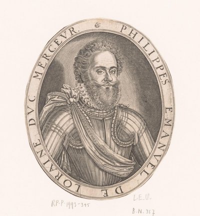 Porträtt av Philippe-Emmanuel de Lorraine, hertig av Mercoeur av Thomas de Leu