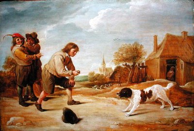 A Game of Catch (olja på panel) av Thomas van Apshoven