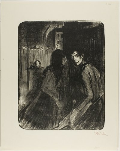 Argumenterande prostituerade av Théophile Alexandre Pierre Steinlen