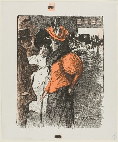 Konversation av Théophile Alexandre Pierre Steinlen