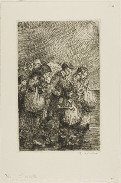 Evakuerade av Théophile Alexandre Pierre Steinlen