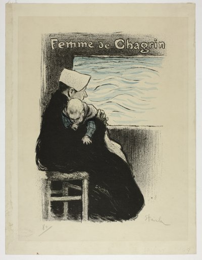 Sorgens kvinna av Théophile Alexandre Pierre Steinlen
