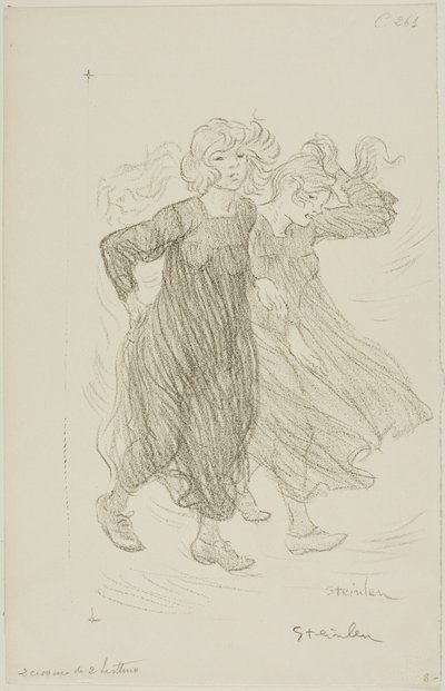 Vindpust av Théophile Alexandre Pierre Steinlen